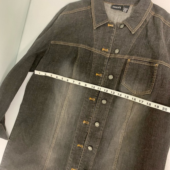 REDUCED AGAIN! JEANS jacket faded black new size 14 Long style - Picture 2 of 7